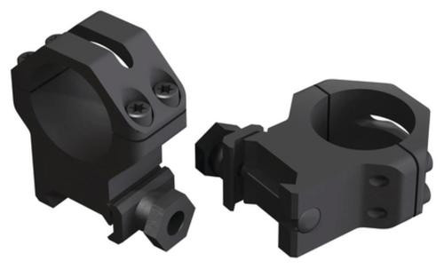 Weaver 4 Hole Tactical, 1" Medium, Fits Picatinny, Matte Finish, Thumbscrew Mounts, Black