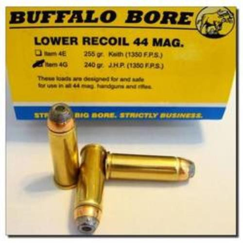 Buffalo Bore .44 Rem Mag Lower Recoil, 240 Gr, JHP, 20rd Box