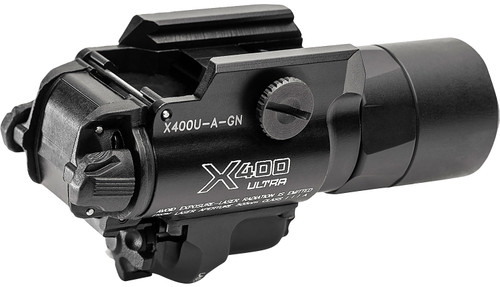 Surefire X400 Ultra LED Weapon Light/Laser, 1000 Lumens, Green Laser, Black, For Picatinny