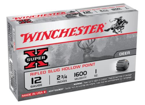Winchester Super-X Rifled Lead Slug 12 Ga, 2.75", 1oz, Slug, 5rd Box