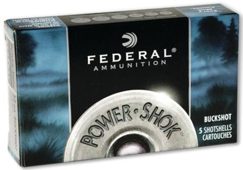 Federal Power Shok Buckshot 12 ga 3" 41 Pellets 4 Buck Shot 5Bx/50Cs