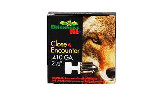 Brenneke Close Encounter Lead 410ga, 2.5", 1/4oz, Sabot Slug, 5rd Box