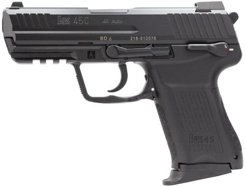 HK HK45 Compact V1 *MA Compliant* .45 ACP, 3.94" Barrel, Decocker, NS, Black, 8rd