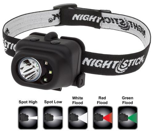 Nightstick, Multi-Funtion Headlamp, 210 Lumens, 2,170 Candela, IP-X7 Waterproof, 4.5 Hours of Runtime, Black