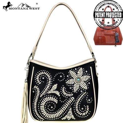 Montana West Concho Collection, Concealed Handgun Collection Hobo - Black