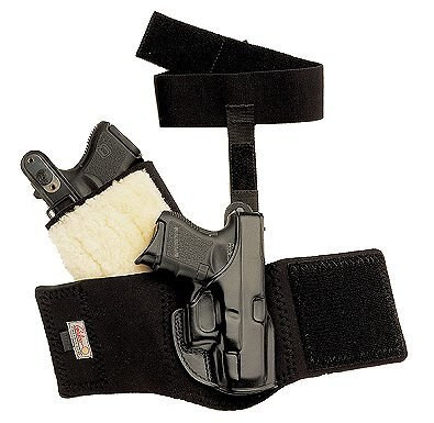 Galco Ankle Glove Holster, Ruger LCR/SP101, Kimber K6S, Colt Agent/Cobra, Black, Right Hand