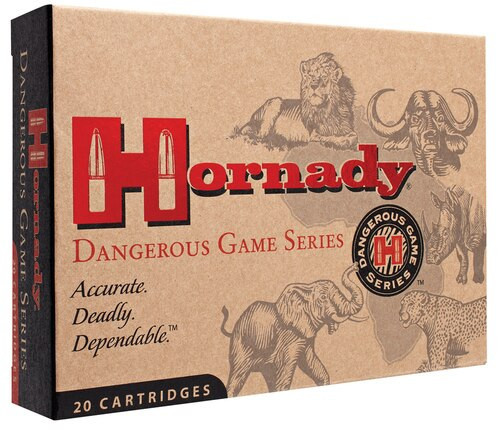 Hornady Dangerous Game 500-416 Nitro Express 400gr Dangerous Game Solid, 20rd Box