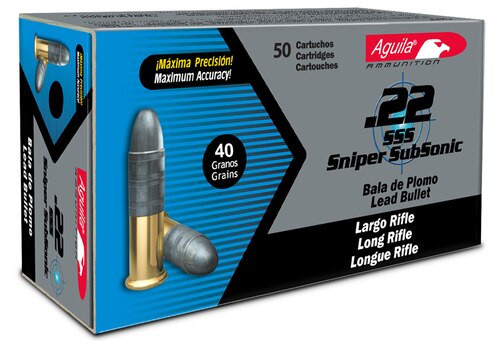 Aguila Standard 22LR 38gr, Subsonic Hollow Point, 50rd Box