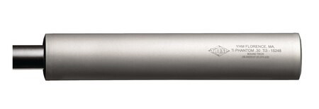 YHM Titanium Q.D. Phantom .30 Caliber Suppressor With Flash Hider Mount 8.5 Inches Black Matte Finish 1/2-28 TPI
