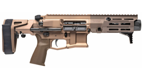 Maxim Defense PDX, AR, 5.56mm/223 Rem, 5.5" Barrel, SCW  Brace, Anodized Finish, Flat Dark Earth (Arid), M-Lok Compatible Handguard, HATEBRAKE Brake, ALG Combat Trigger, 20rd, 1 Mag