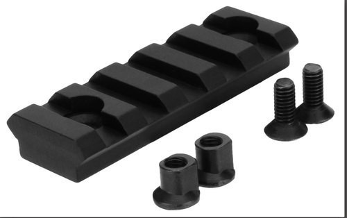 TacFire KeyMod Picatinny Rail 2" 5 Slots Black