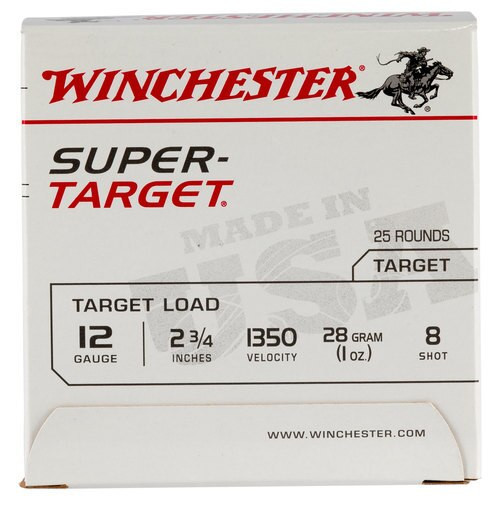 Winchester Super-Target 12 Ga, 8 Shot, 1oz, 25rd Box, 13508