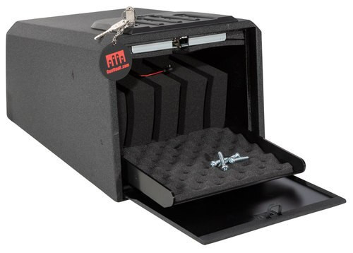 GunVault MiniVault 2050 Gun Safe, Mechanical Illuminated Keypad/Key, 16 Ga Steel, Black, 8.125" x 10.125" x 14" (Exterior)