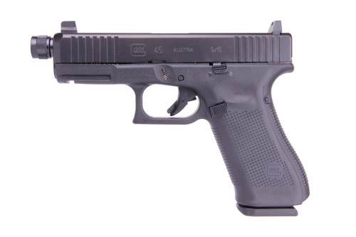Glock 45 Gen 5 9mm, 4" Threaded Barrel, Black, Polymer Frame, 17rd