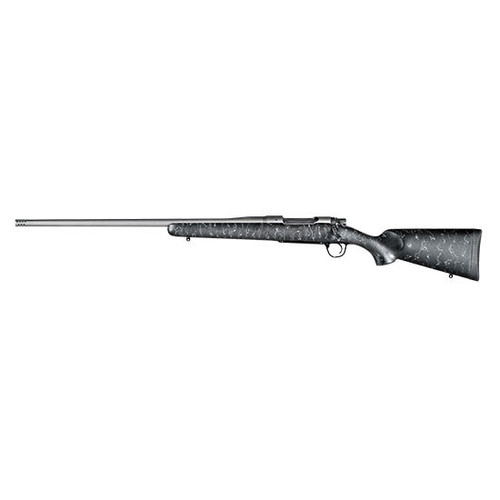 Christensen Mesa 7mm-08 Rem, 22" Threaded Tungsten Gray Barrel, Black, Gray Webbing, Left Hand, 4rd