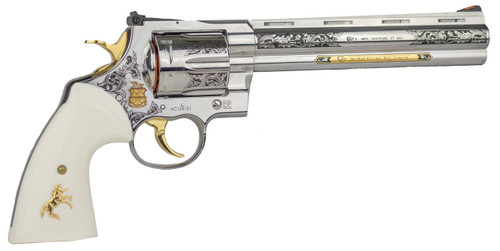 Colt Anaconda Armsmear Limited Edition (150 Made) 44 Mag, 8" Barrel, High Polish, Custom Engraving w/Gold Inlay, 6rd