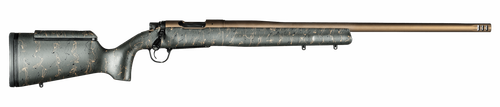 Christensen Arms Mesa Long Range 6.5 Creedmoor 4rd,16.25" Burnt Bronze Cerakote Threaded Barrel & Steel Drilled & Tapped Receiver, Green Black/Tan Webbing Adj Cheek Riser Polymer Stock