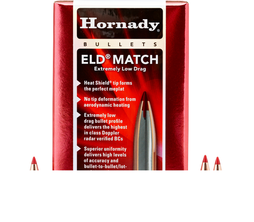 Hornady 6.5mm .264 147gr Extremely Low Drag-Match 500 Per Box, BULLETS NOT AMMO