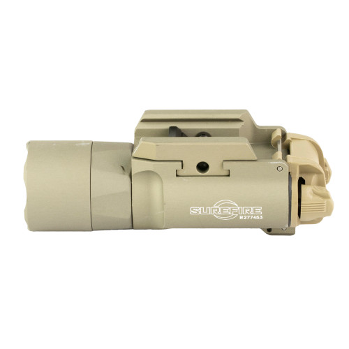 Surefire X300 Turbo, Weaponlight, White LED, 650 Lumens, 66,000 Candela, Fits Picatinny and Universal, Thumbscrew Attachment, For s, Matte Finish, Tan