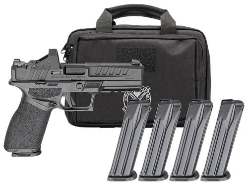Springfield Echelon Optic Gear Pac 9mm 4.50" Barrel, Serrated Slide, Textured Grip, Viridian RFX-11 Green Dot, Ambidextrous, 15 Rd