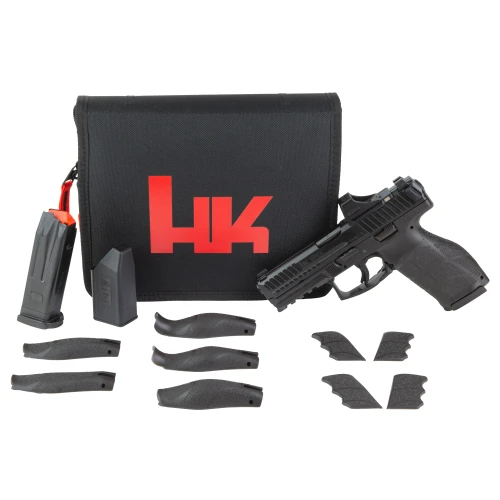 HK VP9A1, X Crossover, Compact, 9mm, 4.09" Barrel, Matte Finish, Black, Front Tritium Night Sight, 2 mags, 10rd, Includes Holosun SCS Red Dot Sight