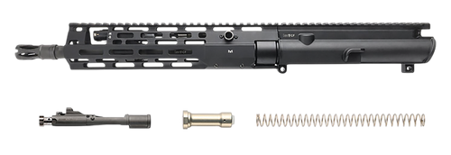 HK MR762 A4 Upper Receiver, 308 Winchester/762NATO, 13" Barrel, Threaded 5/8X24, M-Lok Handguard, Anodized Finish, Black, Adjustable Gas Block, Includes Bolt Carrier Group, Buffer Weight, and Buffer Spring