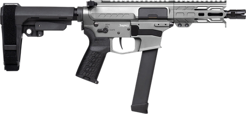 CMMG Banshee FE MkGs 9mm,5" Threaded Barrel, M-Lok, Tungsten Cerakote, Rail, Black, CMMG RipBrace-Zeroed Grip, 33rd