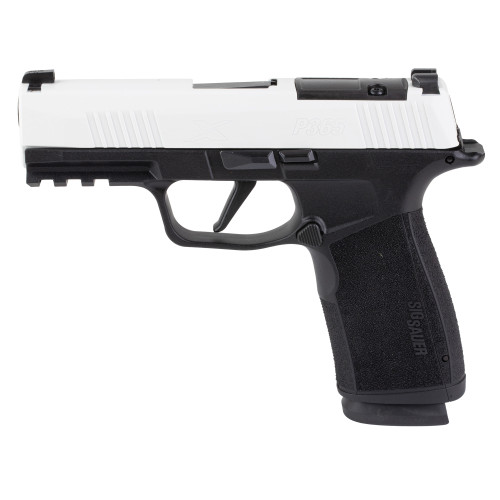 Sig P365 X-Macro 9mm, 3.7" Barrel, Cerakote White Slide, Freedom Engraving, Black Frame, X-RAY3, Optics Ready, 2x17rd Mags