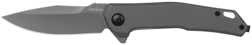 Kershaw Helitack, Folding Knife, Flipper Assisted Opening, Plain Edge, 8Cr13MoV, Gray PVD Coating, Stainless Steel Handle, 3.26" Blade, 7.75" Overall Length, Includes Deep Carry Pocket Clip, Frame Lock
