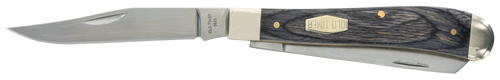Old Timer Heritage Series Trapper 940T 3" Folding Clip Point/Spey Plain D2 Steel Blade, 3.70" Gray Wood Laminate Handle