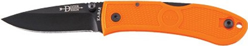 Ka-Bar Dozier Folding Hunter-Blaze Orange Black Pocket Clip, Str Edge