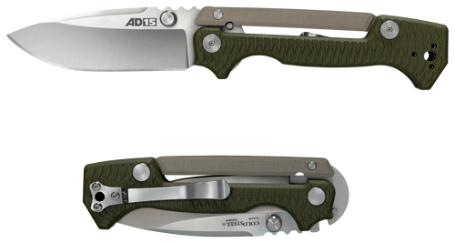 Cold Steel CS-58SQ AD-15 3.50" Folding Plain Spear Point S35VN SS Blade/Black Scales Aluminum/G10 Handle