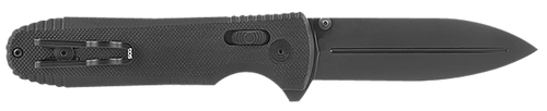 S.O.G SOG-12-61-01 Pentagon XR 3.60" Folding Spear Point Plain Black TiNi Cryo CTS XHP Blade/Blackout G10 Handle Includes Pocket Clip