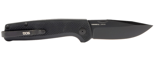 SOG Knives & Tools Terminus SJ, Folding Knife, 2.9" Clip Point Straight Point, G10 Handle, Cryo D2, Titanium Nitride Finish, Black
