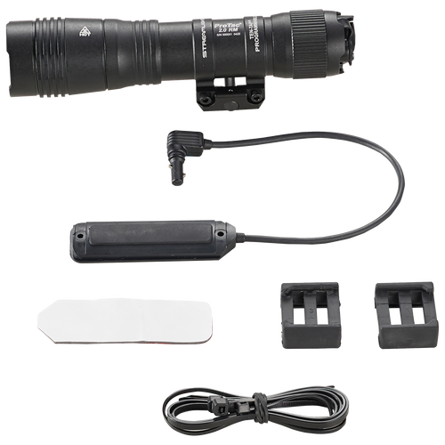 Streamlight Protac 2.0 Rail Mount, Weaponlight, Rechargeable, 2,000 Lumens, Fits 1913 Rails, Anodized Finish, Black, Includes SL-B50 Battery Pack, Straight Pressure Switch, USB-C Charging Cable