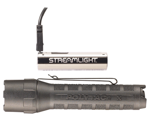 Streamlight PolyTac X USB 600/260/35 Lumens LED Polymer Black Lithium with USB Cord