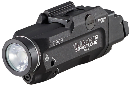 Streamlight TLR-10 G Flex, Weaponlight, White LED with Green Laser, 1000 Lumens, Anodized Finish, Black, Includes HiLoSwitch and 2X CR123A Batteries
