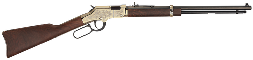 Henry Golden Boy Deluxe Engraved 4th Edition 17 HMR, 20" Blued Octagon Barrel, Engraved Brasslite Rec, American Walnut, Buckhorn, 12rd