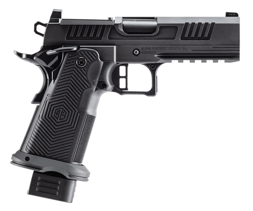 Alpha Foxtrot AF1911 Romulus Compact 9mm 4.25" Bull Ramped Barrel, Optic Ready/Serrated Slide, Black DLC Frame w/Beavertail RMR/RMSc Footprint, 20 Rd