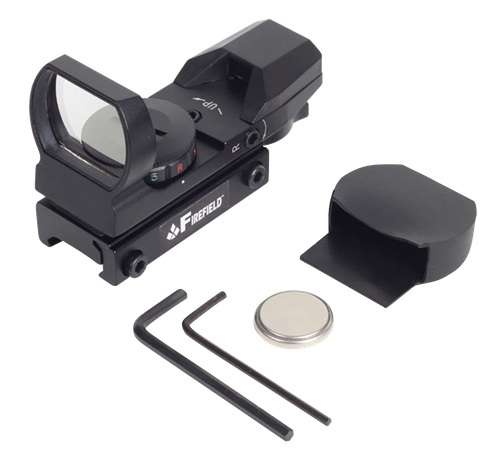 Firefield Reflex Sight Black 1x 33x24mm Dual Illuminated (Red/Green) Multi Reticle. Adjustment tools, lens cover and Battery included.