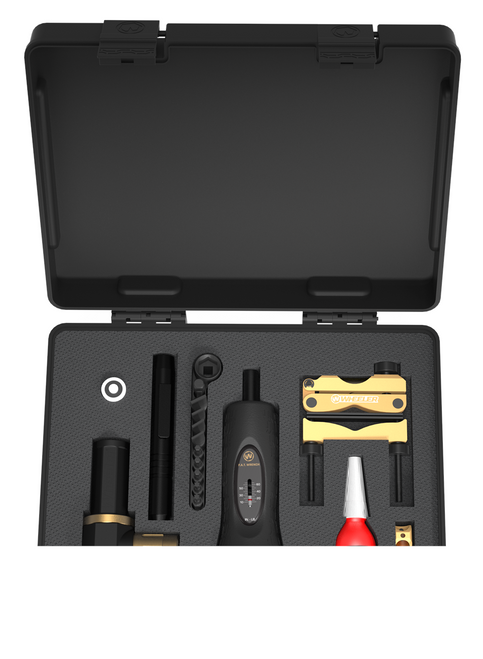 Wheeler Ultra Scope Mounting Kit, Includes Fat Wrench, Leveling System,10 Bit Set, Laser Bore Sight, Thread Locker, Lens Pen, and Hard Case