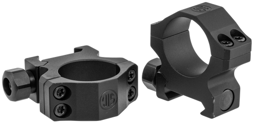 Sig Sauer Alpha1 Hunting Scope Ring Set For Rifle Weaver Low 1" Tube 0 MOA Black Powder Coated Aluminum