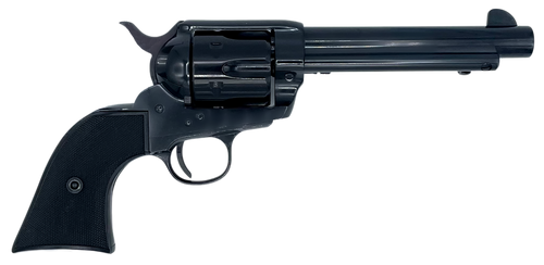 Taylors & Company 1873 Pietta 45 Colt (Long Colt) 5.50" Blued Barrel, Cylinder & Frame, Black Checkered Plastic Navy Grip, Exposed Hammer, 6 Shot