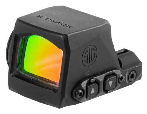 Sig Sauer ROMEO-X COMPACT, Green Dot, 1X Magnification, 24mm Objective, 6 MOA, Black, For RMSc Footprint