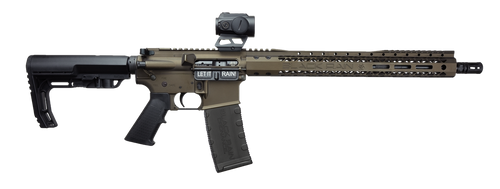 Black Rain Ordnance Spec15 Optic Package 5.56/223 16"Heavy Barrel W/Brake, Smoke Cerakote, Zerotech Trace Dot Optic, 30rd