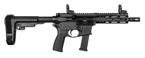 Alpha Foxtrot AFMG9 9mm 20rd,7.50" Black QPQ Threaded Barrel, M-Lok Handguard, Black Anodized Aluminum Receiver Picatinny Rail, Black Polymer SB Tactical Brace, MFT Grip