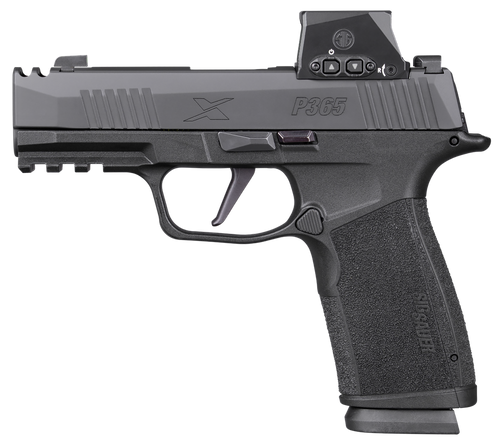 Sig Sauer P365 X-Macro 9mm, 3.1" Barrel, Nitron Finish, Black, XRAY3 Day-Night Sights, Romeo-X SIG-LOC Compact Optic, Compensator, 17rd, 2 mags
