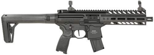 Sig Sauer Airguns MPX Air Gen 2 Semi-Auto CO2 177 Pellet 30rd, Black, Fixed Stock, M-Lok Handgaurd, Flat Trigger, Flip-Up Sig Sauerhts
