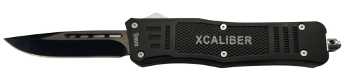 Xcaliber Knife Company 9mm Medium 3.25" OTF Drop Point 440C SS Blade, 4.64" Steel Handle