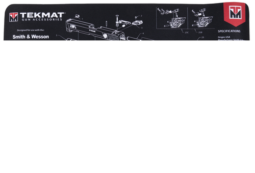TekMat S&W M&P  Mat, 11"x17", Black, Includes Small Microfiber TekTowel, Packed In Tube